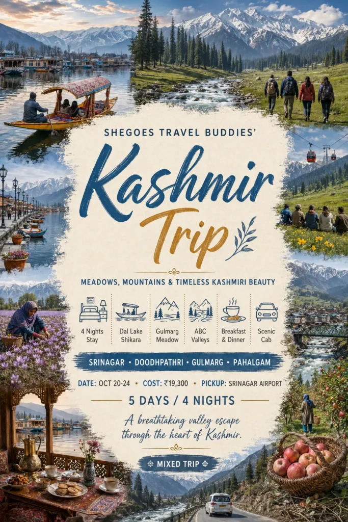 Kashmir Pahalgam Trip From Kerala