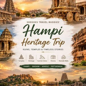 Hampi group tour from kerala- She Goes Travel Buddies