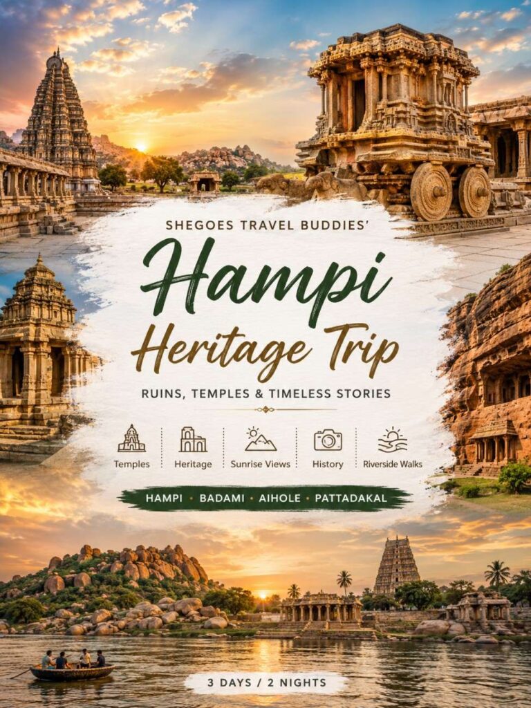 Hampi group tour from kerala- She Goes Travel Buddies