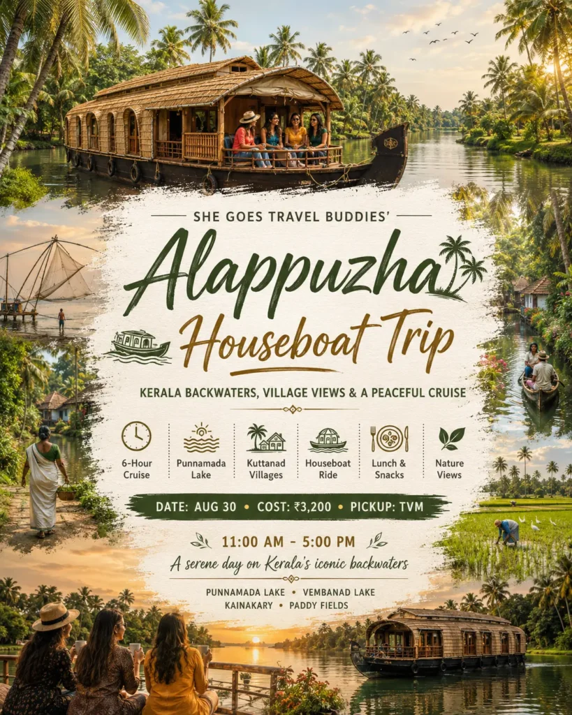 Alappuzha Houseboat Trip -She Goes