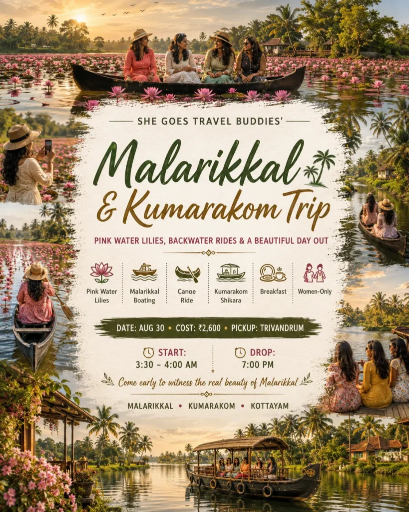 Malarikkal & Kumarakom Trip from Trivandrum